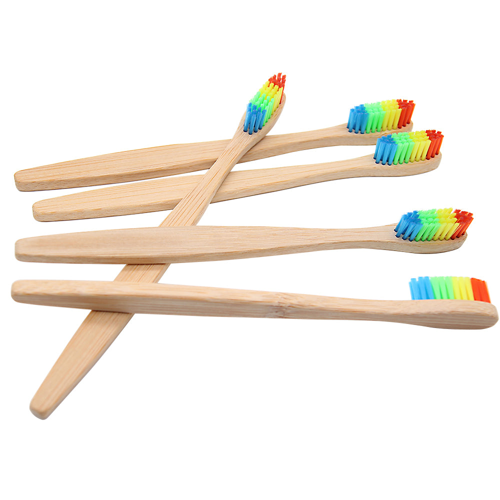 Colorful Bamboo Toothbrush - Eco-Friendly Oral Care