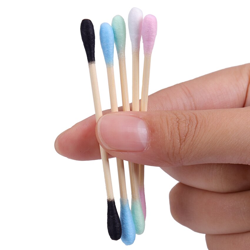 200-pack Double Head Cotton Swab Bamboo Sticks