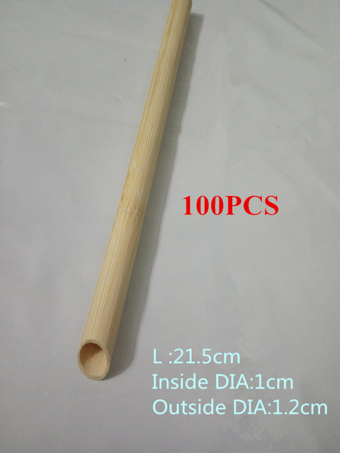 100-Pack Eco-Friendly Reusable Bamboo Straws