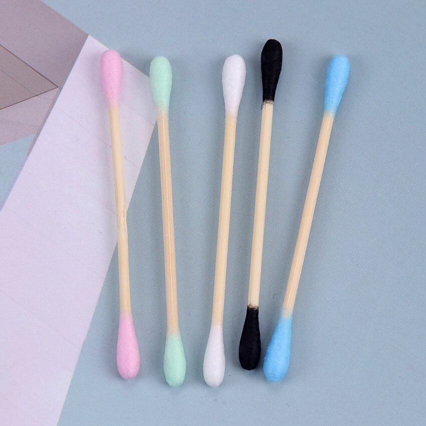 200-pack Double Head Cotton Swab Bamboo Sticks