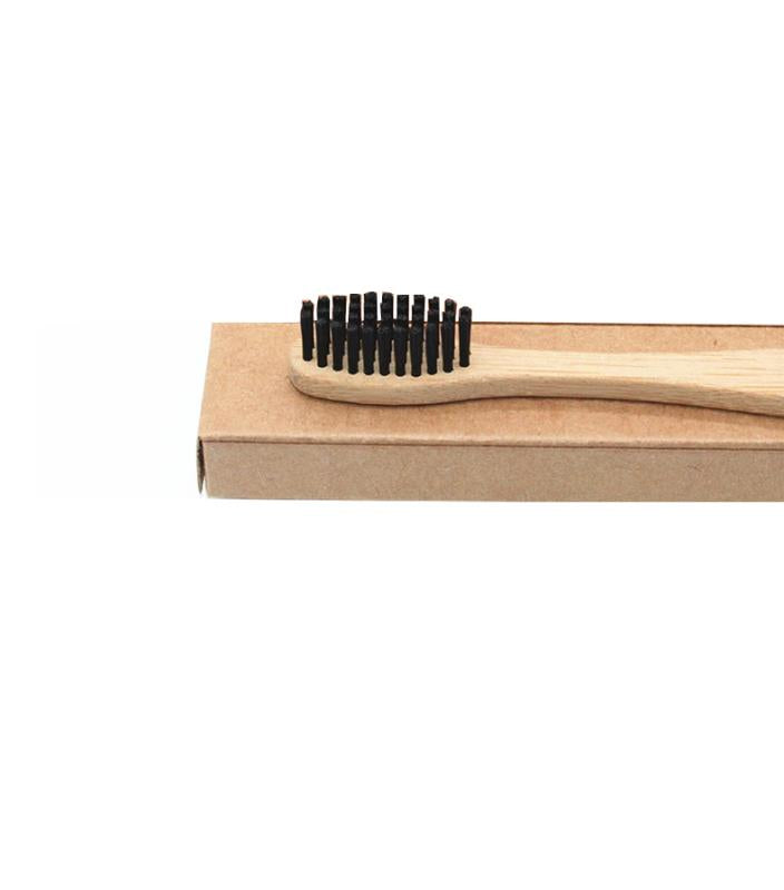 Bamboo Toothbrush with Black Charcoal Bristles