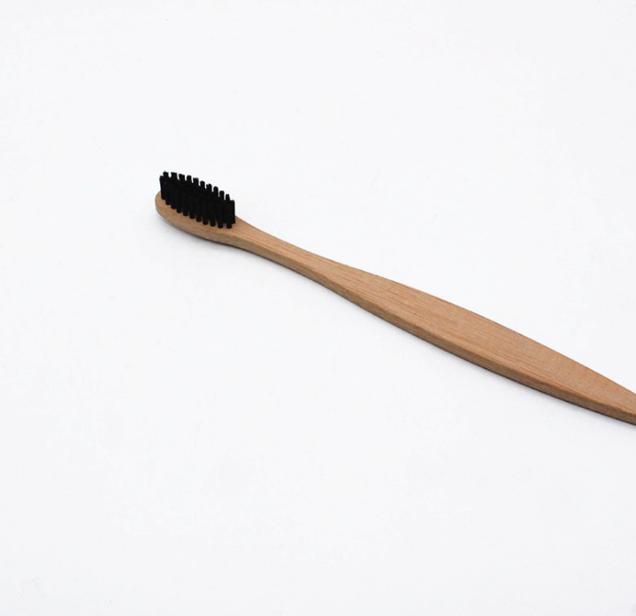 Bamboo Toothbrush with Black Charcoal Bristles