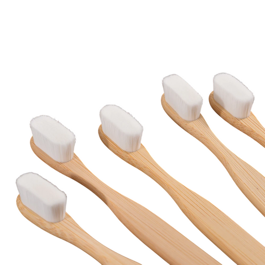 5Pcs Ultra Fine Soft Bamboo Toothbrush Set