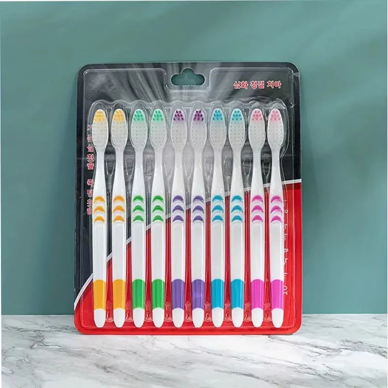 10 Pack Double Ultra Soft Bamboo Charcoal Nano Toothbrushes For Adults Personal Dental Care