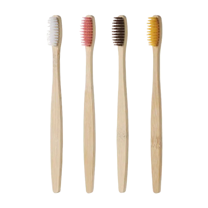 Natural Bamboo Toothbrush Set (10-Pack)
