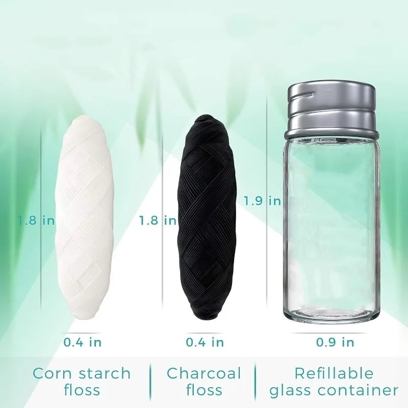 30m Vegan Biodegradable Bamboo Charcoal Dental Floss