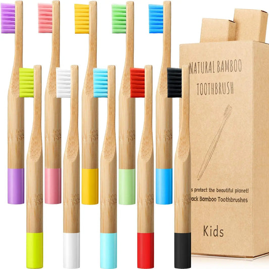 10pcs Eco Friendly Bamboo Toothbrush Set